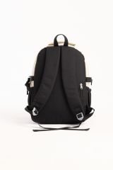 Roxbros Kore Tarzı Aksesuarlı 3'lü Erkek Çocuk Okul Çantası & Beslenme ve Kalemlikli İlkokul Sırt Çantası (SIYAH - KREM)