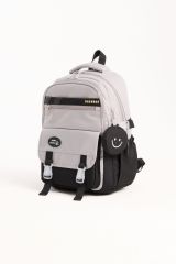 Roxbros Kore Tarzı Aksesuarlı 3'lü Erkek Çocuk Okul Çantası & Beslenme ve Kalemlikli İlkokul Sırt Çantası (SIYAH - GRI)