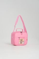 Roxbros Kore Kawaii Tarzı Aksesuarlı Çocuk Beslenme Çantası - Isı Yalıtımlı Termoslu Beslenme Çantası (PEMBE)