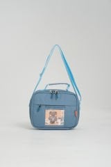 Roxbros Kore Kawaii Tarzı Aksesuarlı Çocuk Beslenme Çantası - Isı Yalıtımlı Termoslu Beslenme Çantası (INDIGO)