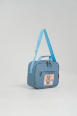 Roxbros Kore Kawaii Tarzı Aksesuarlı Çocuk Beslenme Çantası - Isı Yalıtımlı Termoslu Beslenme Çantası (INDIGO)