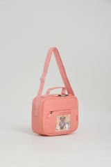 Roxbros Kore Kawaii Tarzı Aksesuarlı Çocuk Beslenme Çantası - Isı Yalıtımlı Termoslu Beslenme Çantası (PUDRA)